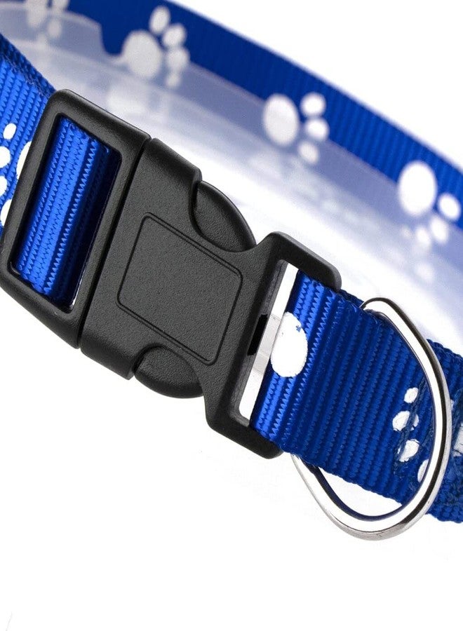 Pups&Pets Nylon Paw Print 10MM Collar Set for Puppies and Cats, Blue - 10MM Small Size - Image 4